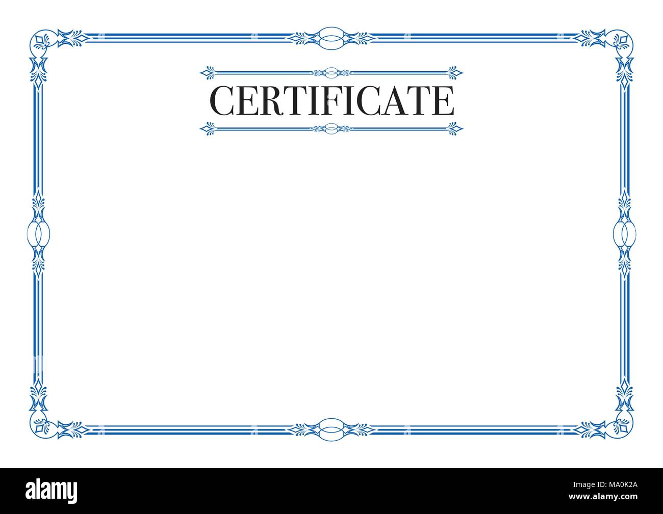Vintage border for certificate of Excellence Performance Stock Vector