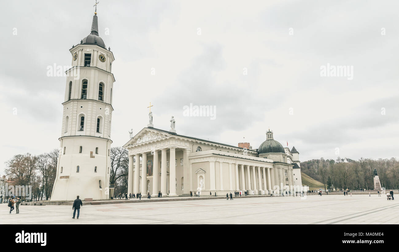 Old city center of Vilnius capital city of Lithuania Stock Photo