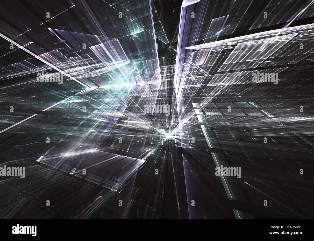 High Tech Effect Abstract future technology background - computer-generated image ...