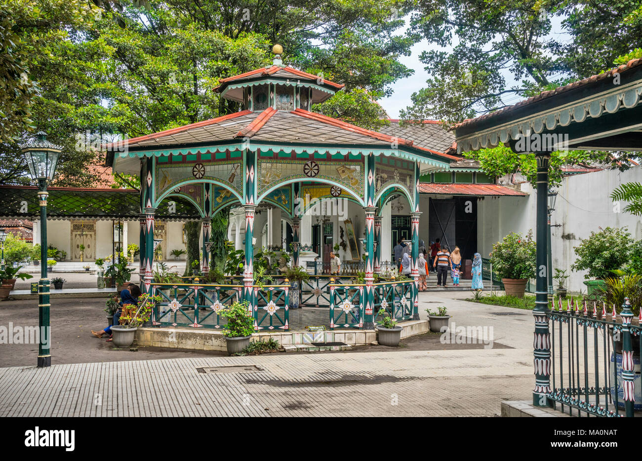 rotunda pavilion at the Kraton Ngayogyakarta Hadiningrat, the palace of the Yogyakarta Sultanate, Central Java, Indonesia Stock Photo