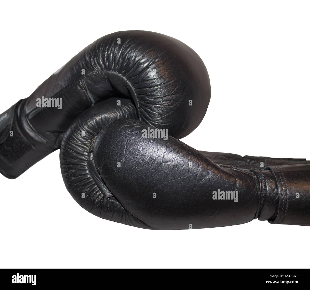 black Boxing gloves on white isolated background Stock Photo Alamy