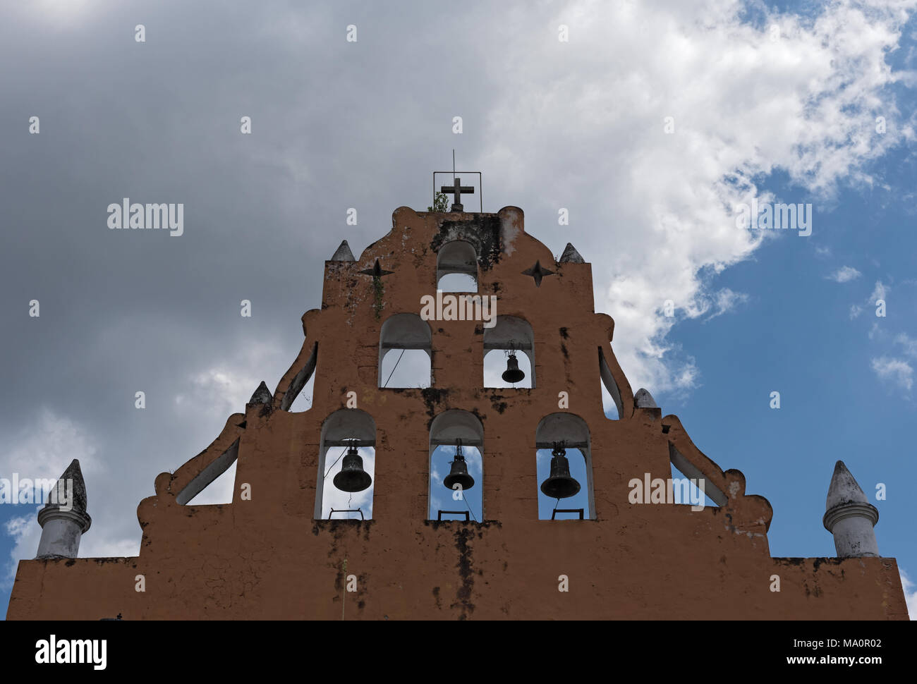 Church Iglesia de Santiago Apostol in Dzan, Yucatan, Mexico Stock Photo ...