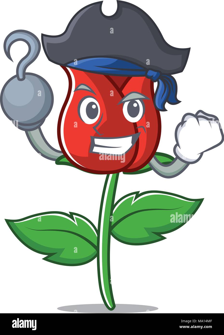 Pirate red rose character cartoon Stock Vector Image & Art Alamy