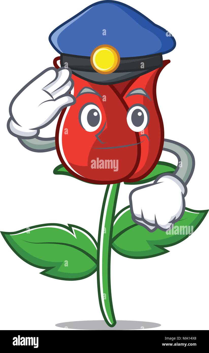 Police red rose character cartoon Stock Vector Image & Art Alamy