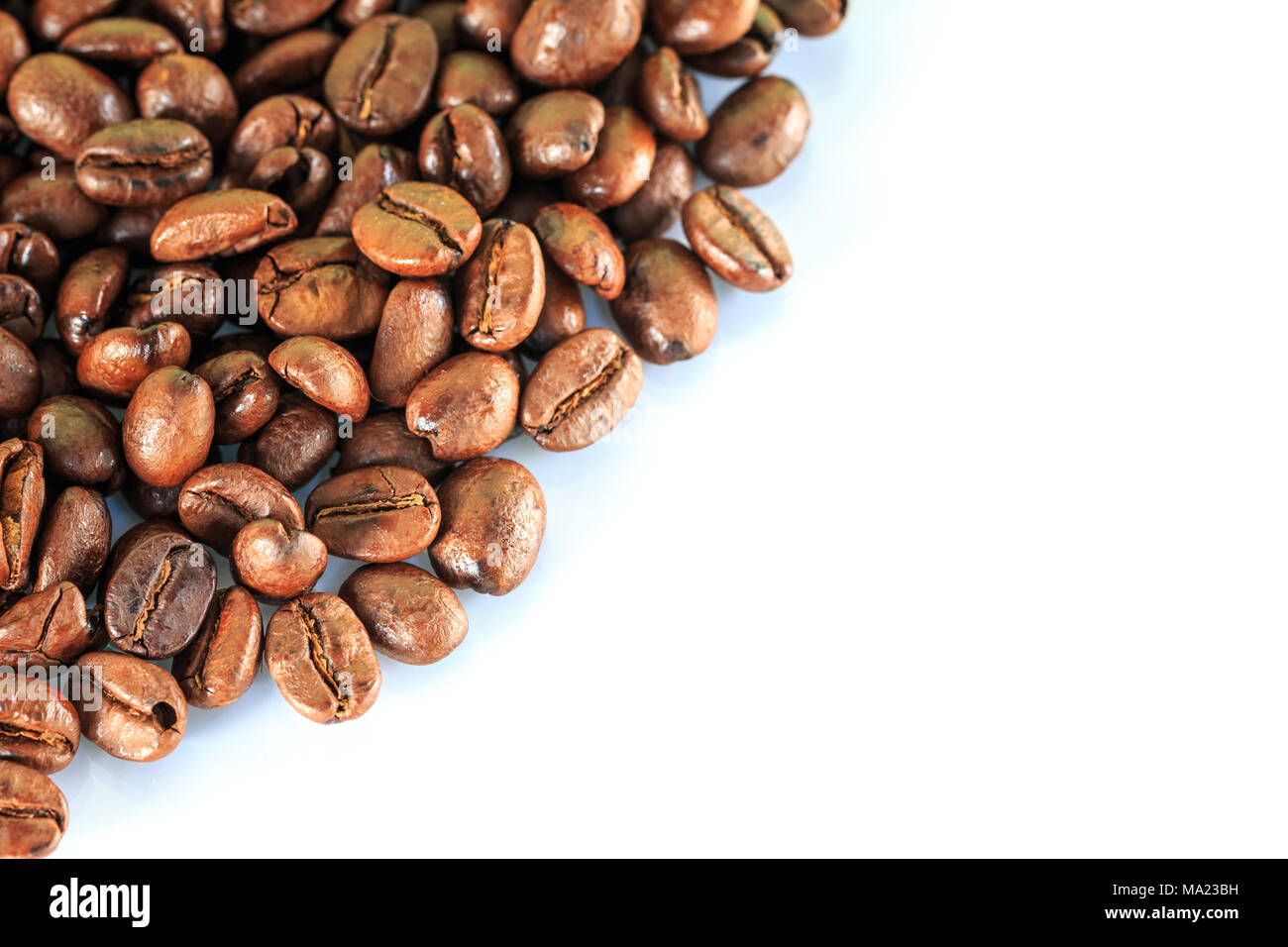 Coffee Beans on white background Stock Photo - Alamy