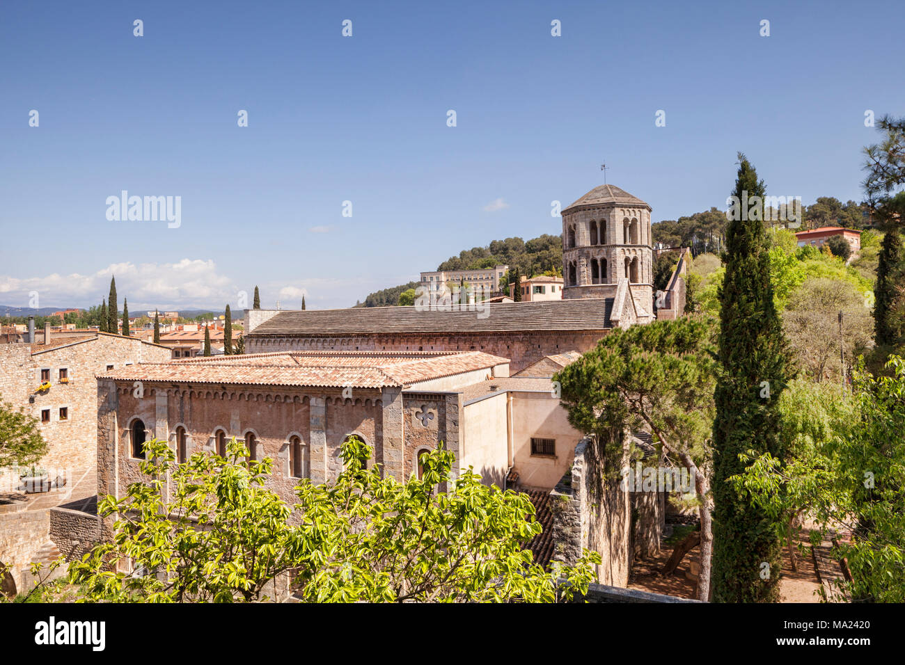 Monastery of Saint Peter of Galligants, Girona, Catalonia, Spain. Stock Photo