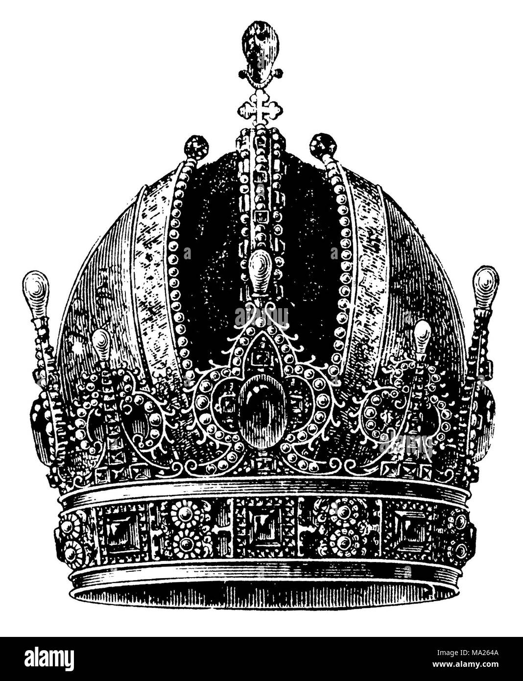 Austrian imperial crown, 1891 Stock Photo