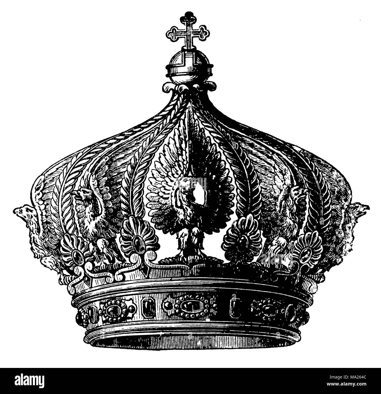 Imperial crown of Napoleon, 1891 Stock Photo