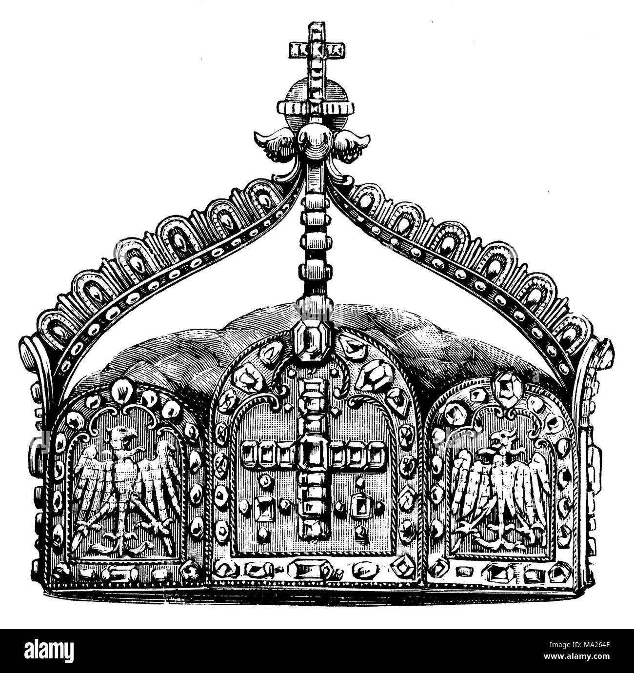 New German imperial crown, 1891 Stock Photo