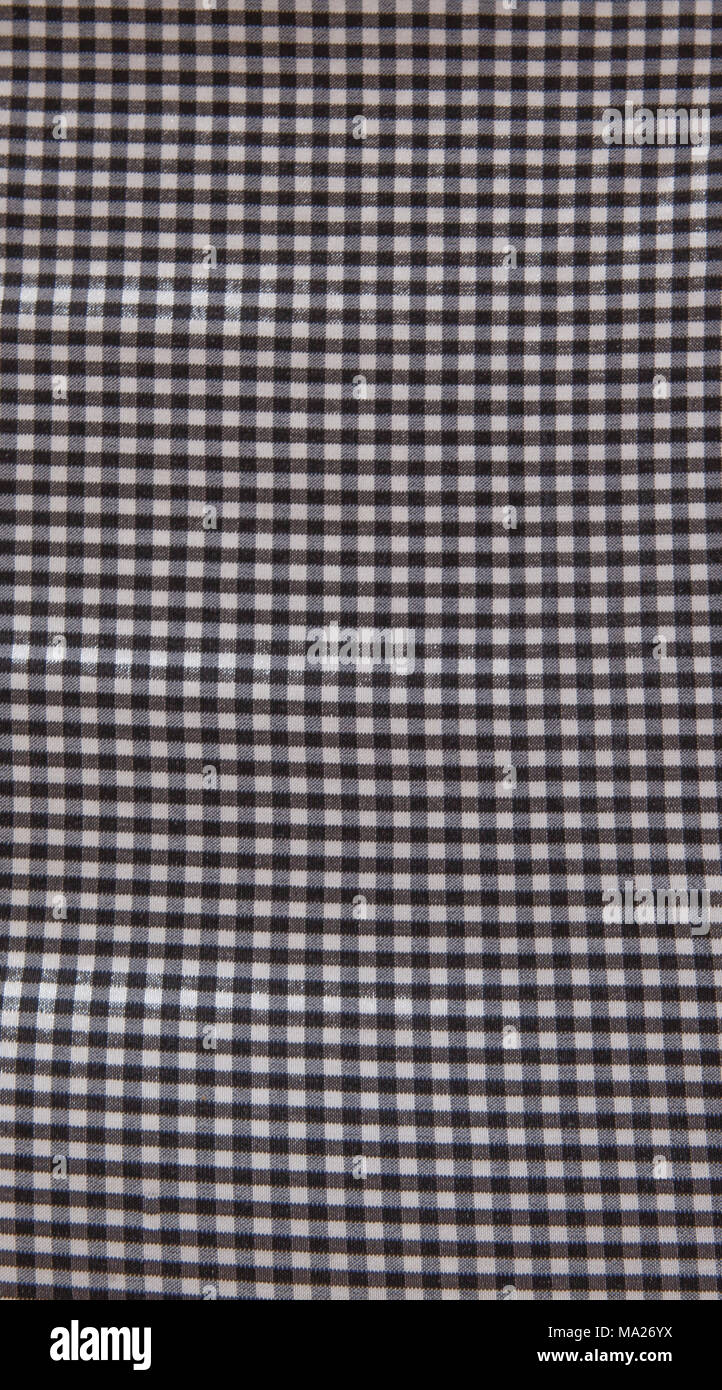 Grey and white checkered fabric texture background Stock Photo Alamy