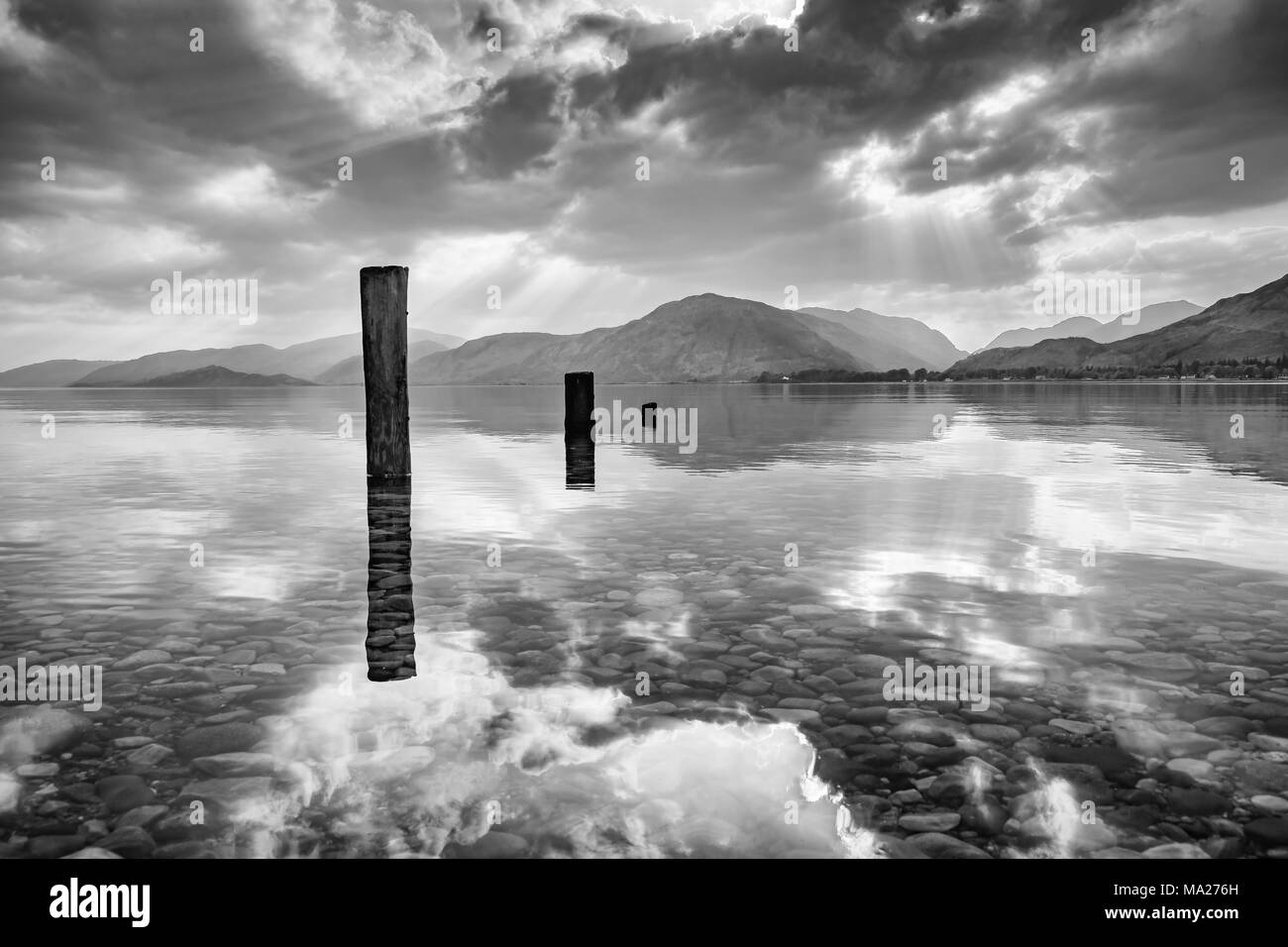 Very deep highland loch Black and White Stock Photos & Images - Alamy