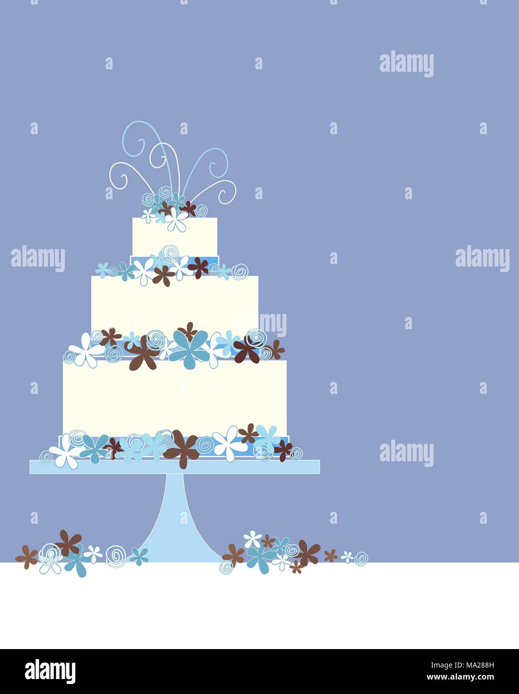 Blue Wedding Cake Clip Art
