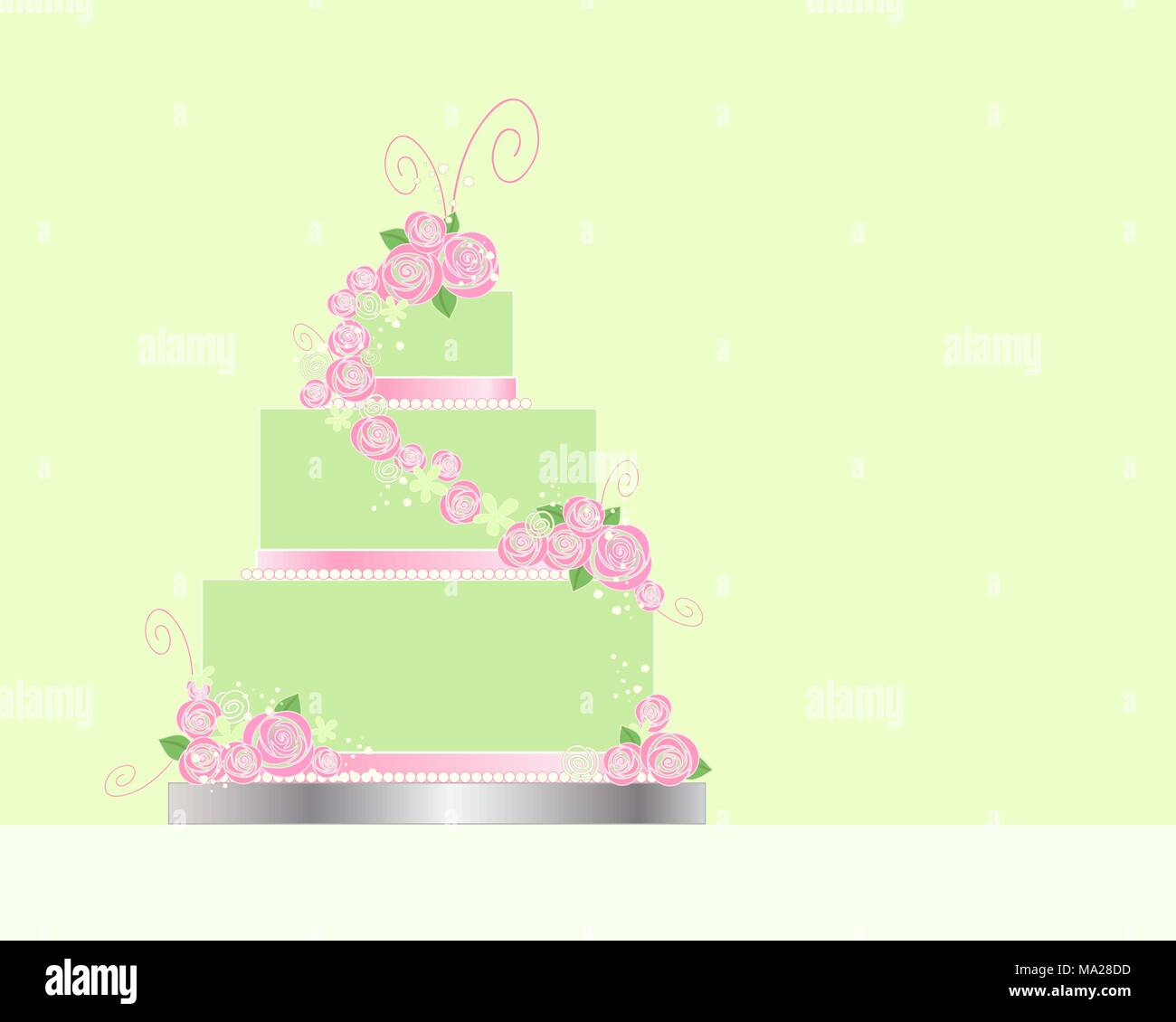 a vector illustration in eps 10 format of a three tier wedding cake