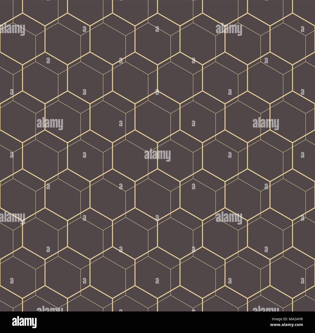 Seamless Abstract Vector Pattern With Hexagons Stock Vector