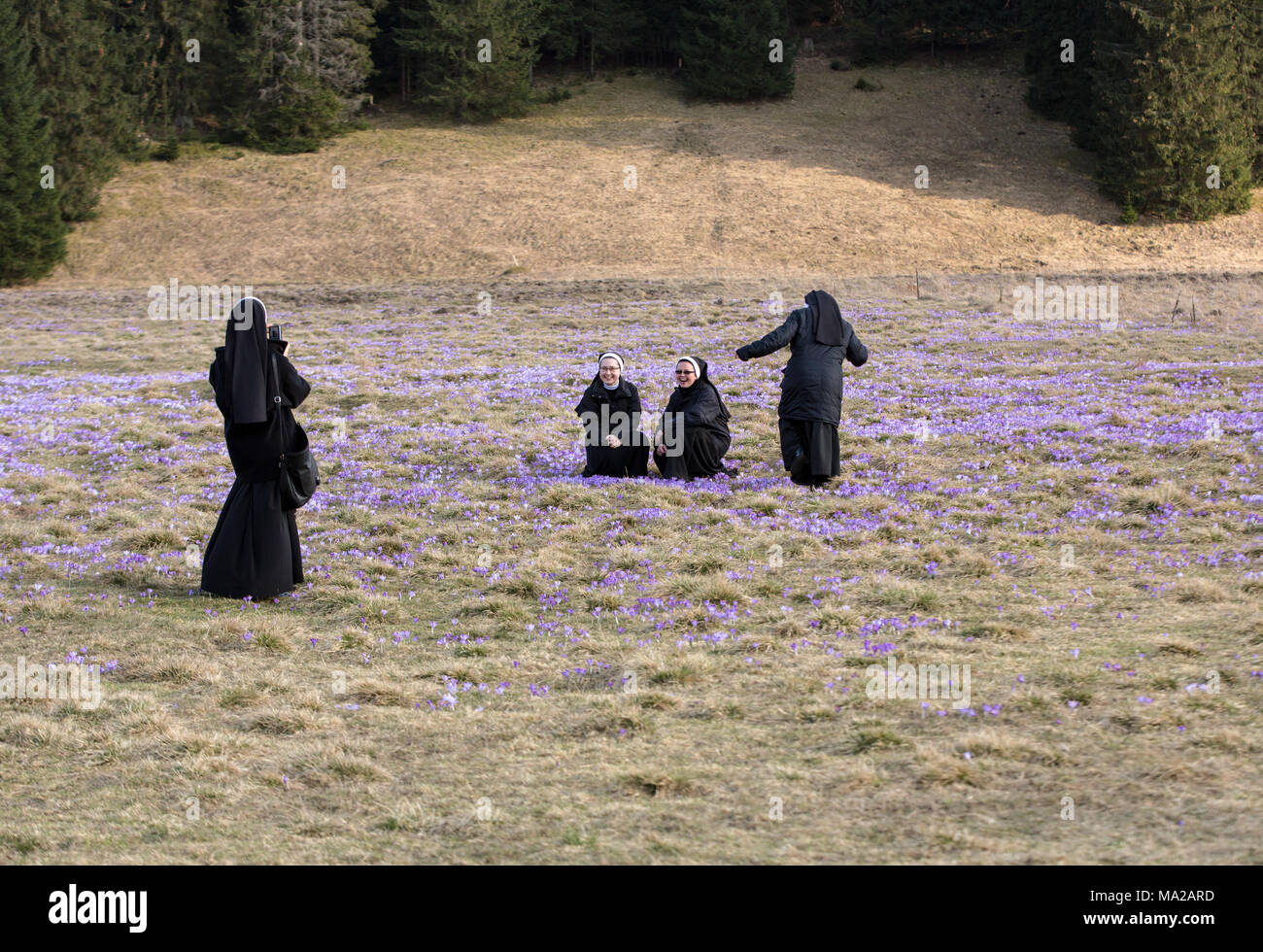 Mountain walking nuns hi-res stock photography and images - Alamy