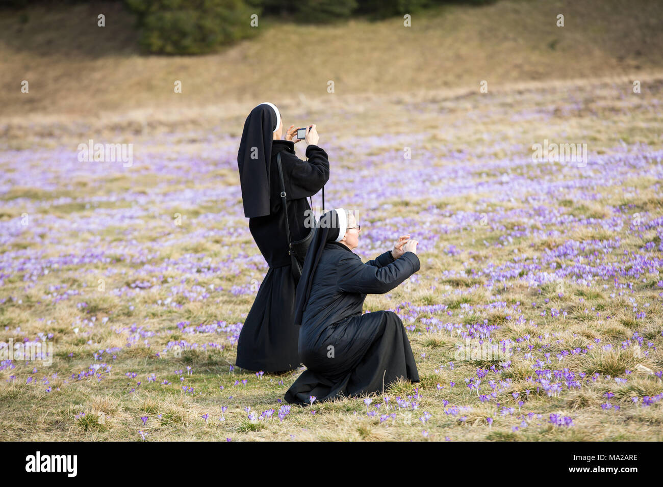 Mountain walking nuns hi-res stock photography and images - Alamy