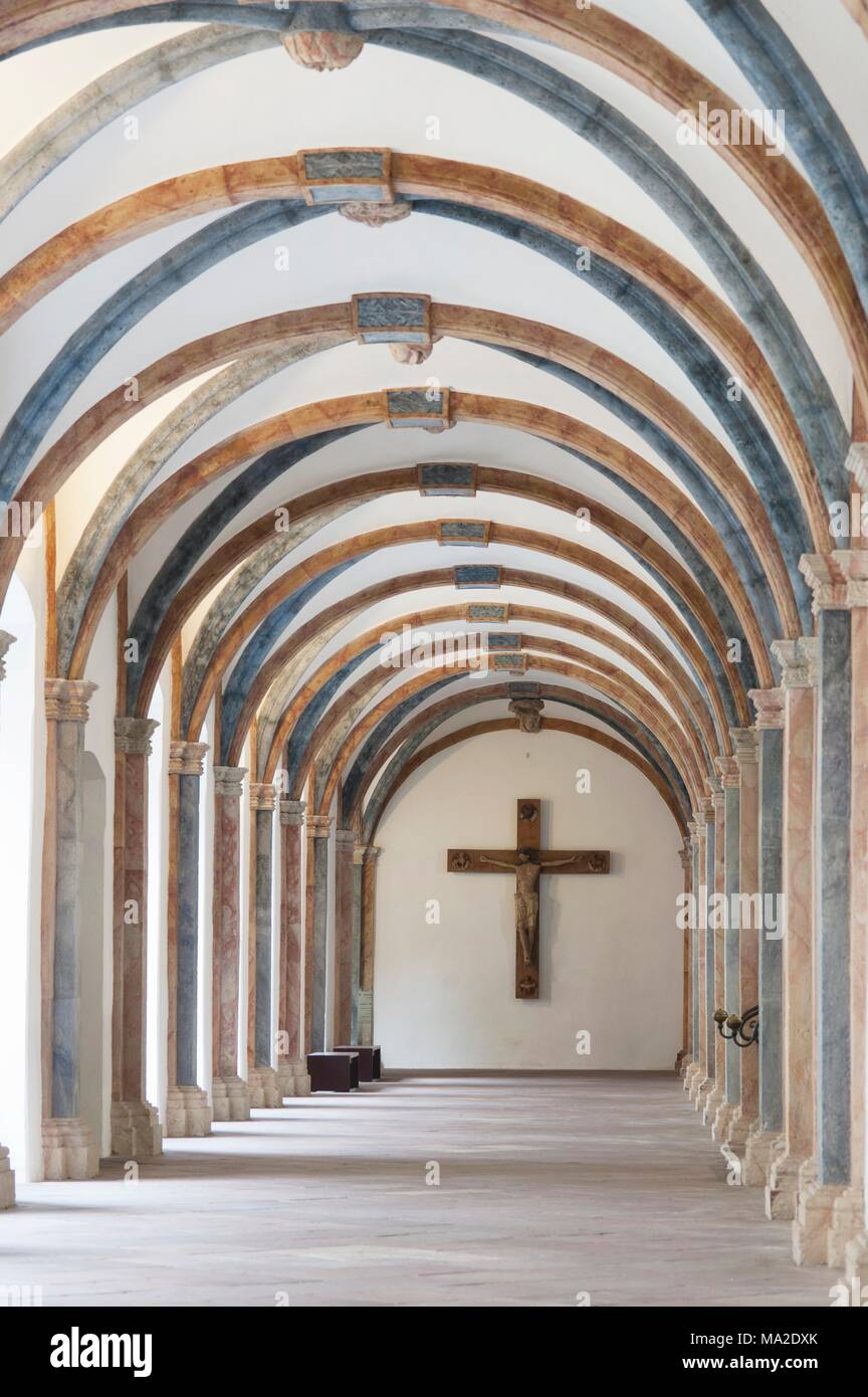 Corvey – cloister with the Romanesque triumphal cross Stock Photo