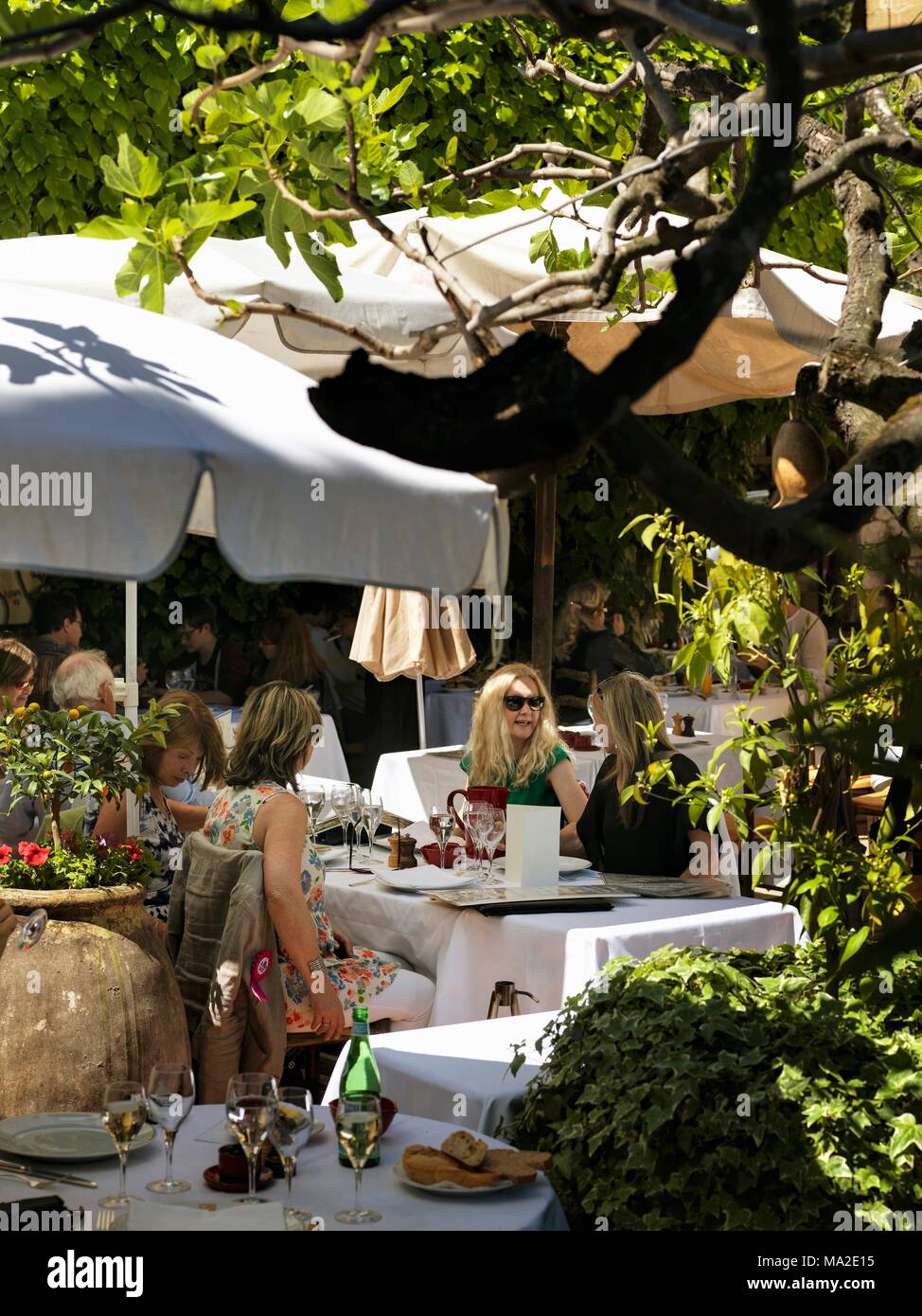 The outside area of the Hotel La Colombe d'Or in Saint Paul de Vence, South Africa Stock Photo