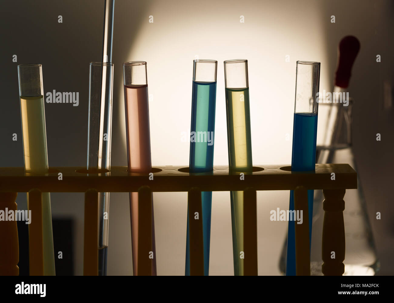 Biochemistry experiment scene, biological gene technology scene Stock