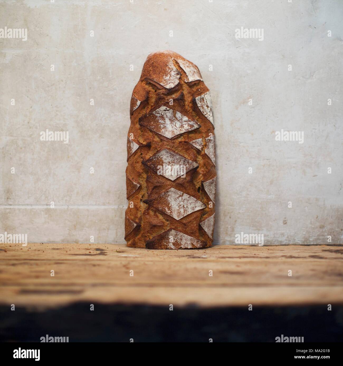 Homemade bread from the restaurant 'Septime', Paris Stock Photo
