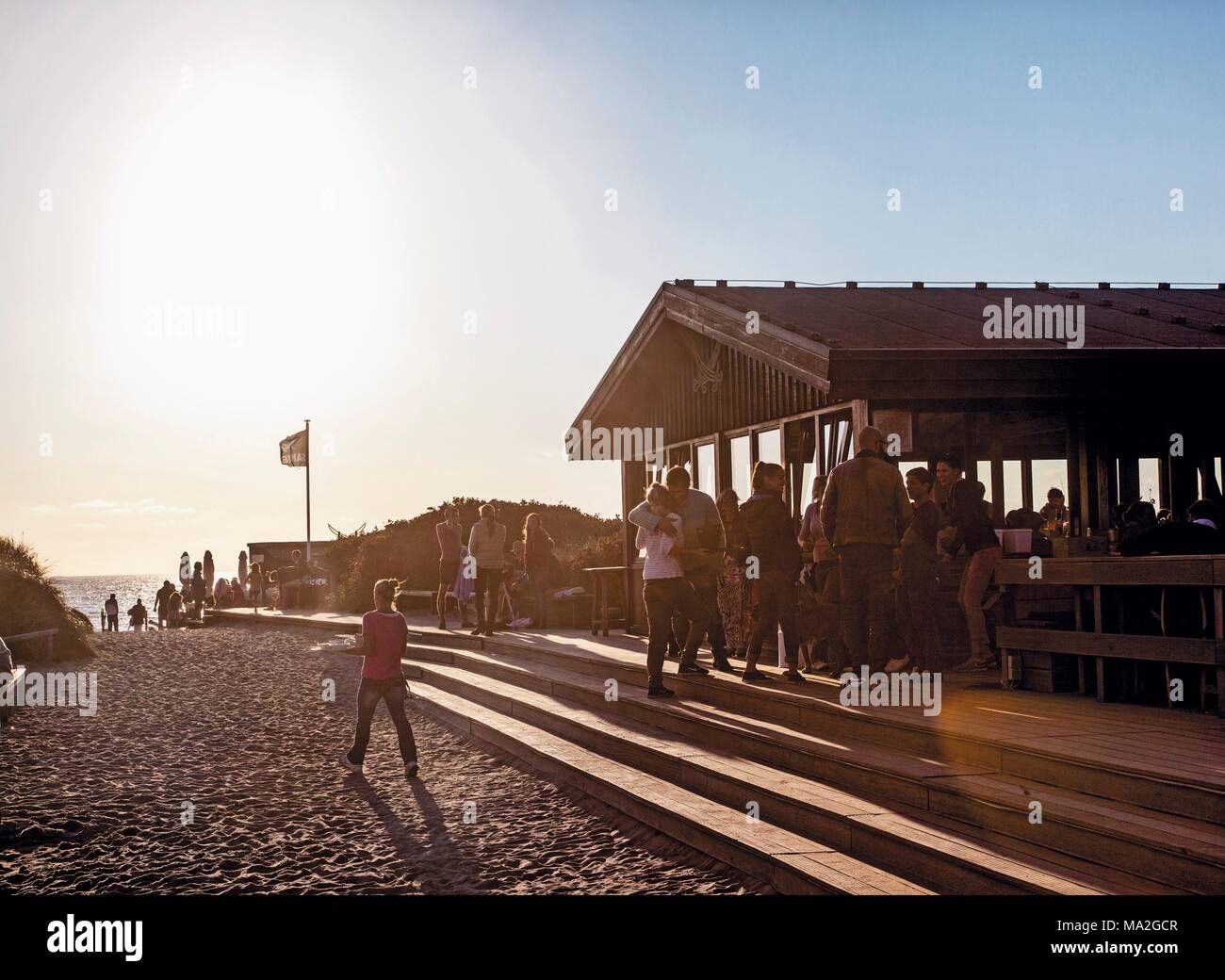 The popular restaurant Sansibar on Sylt Stock Photo