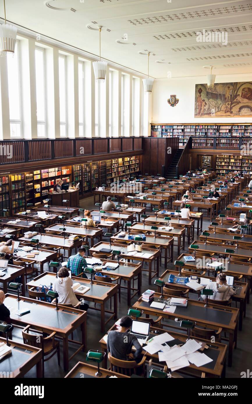 The Old Reading Room In The German National Library Leipzig