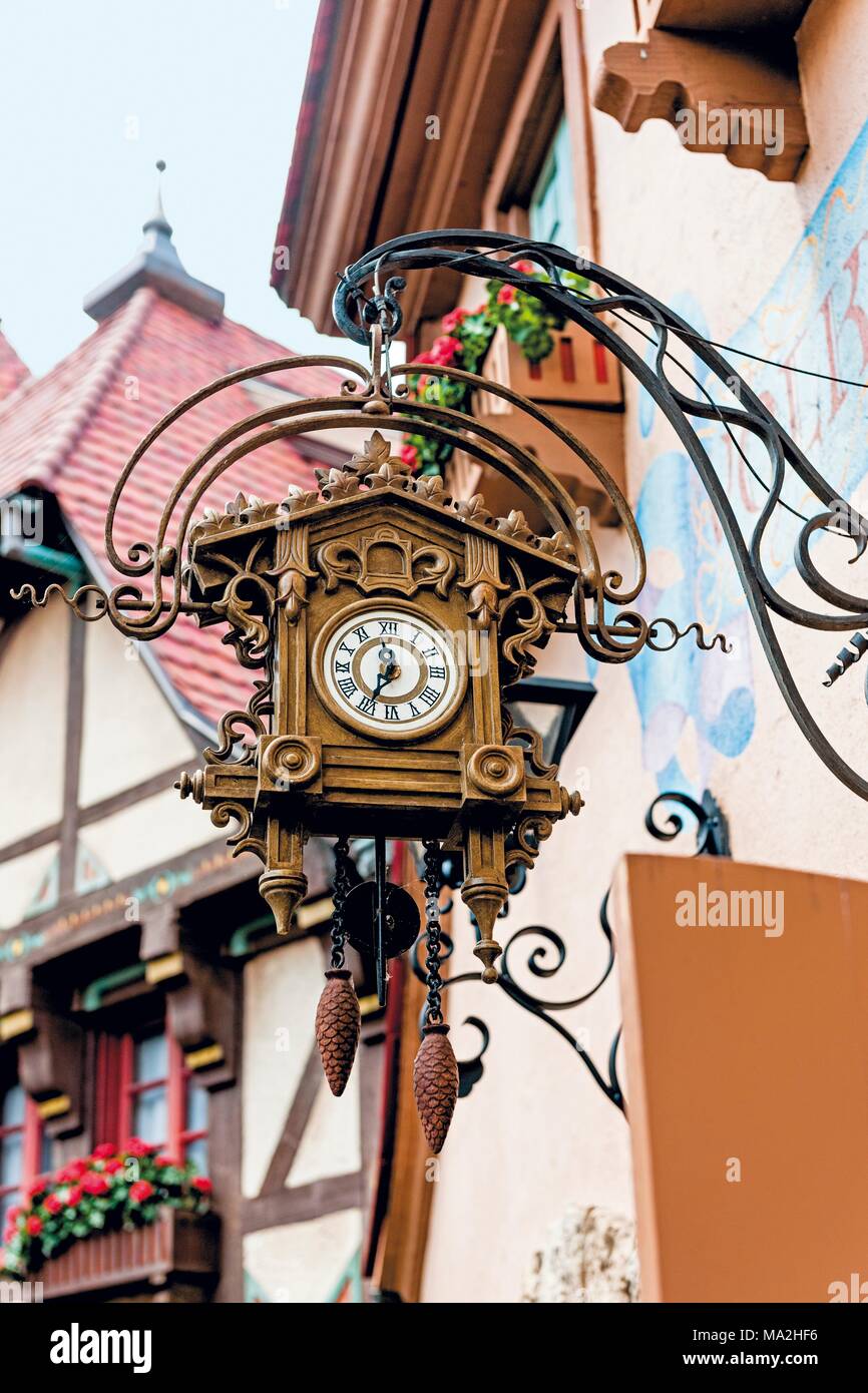 Walt Disney World a cuckoo clock, Florida, USA Stock Photo Alamy