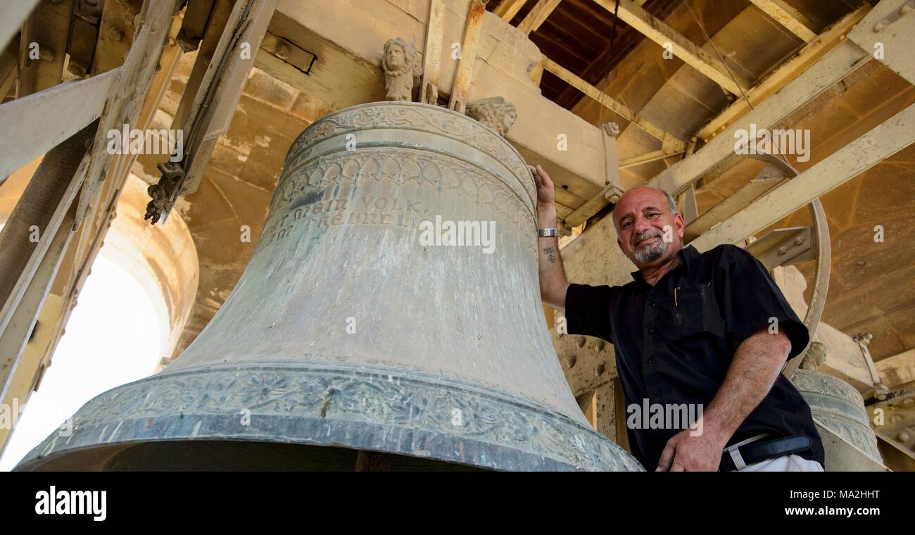 The bell tower of the Church of the Redeemer, Jerusalem, Israel Stock Photo