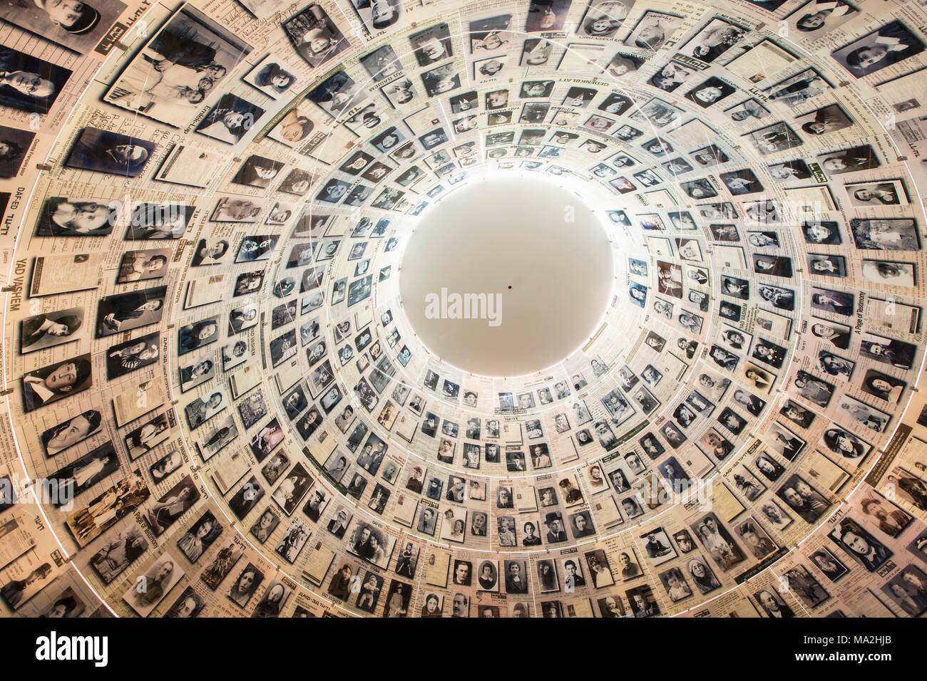 Yad Vashem, Holocaust Museum and Memorials, Hall of Names, Jerusalem, Israel Stock Photo