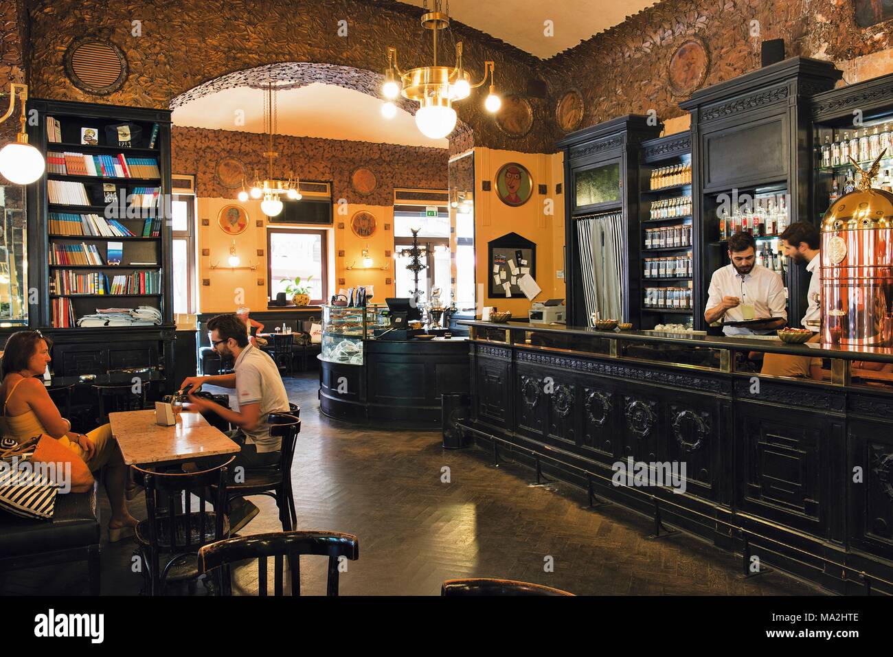 A literature cafe – the antique Caffe San Marco in Triest, Italy Stock  Photo - Alamy