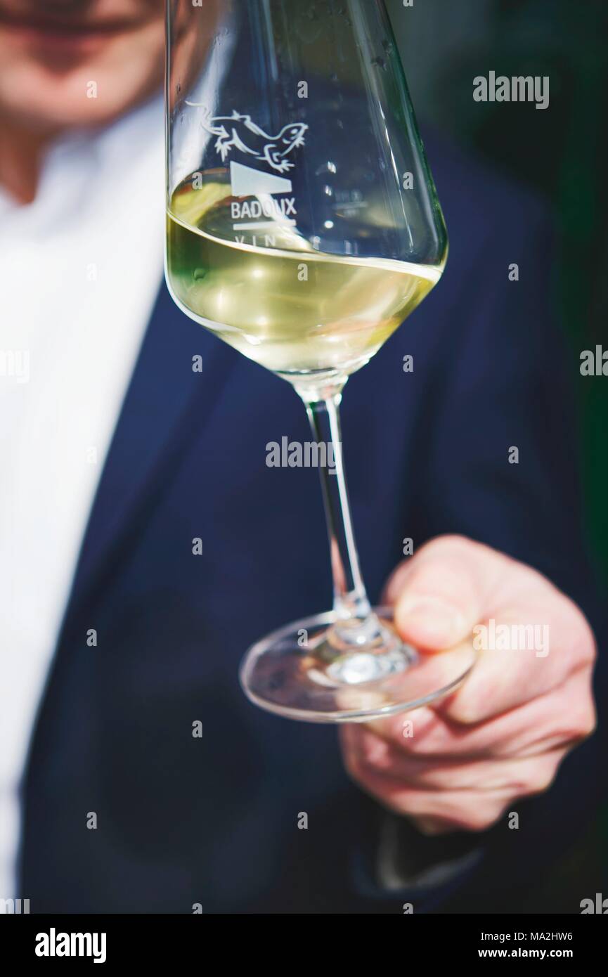 A wine grower tasting wine, Lake Geneva, Switzerland Stock Photo Alamy
