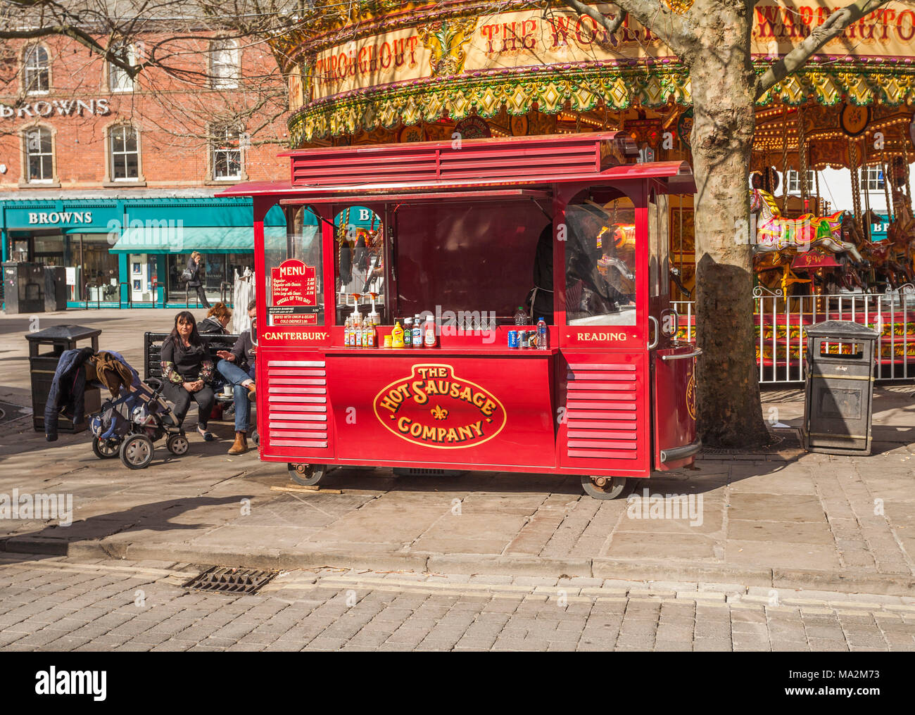 The Hot Sausage Company outlet in York,North Yorkshire,England,UK Stock