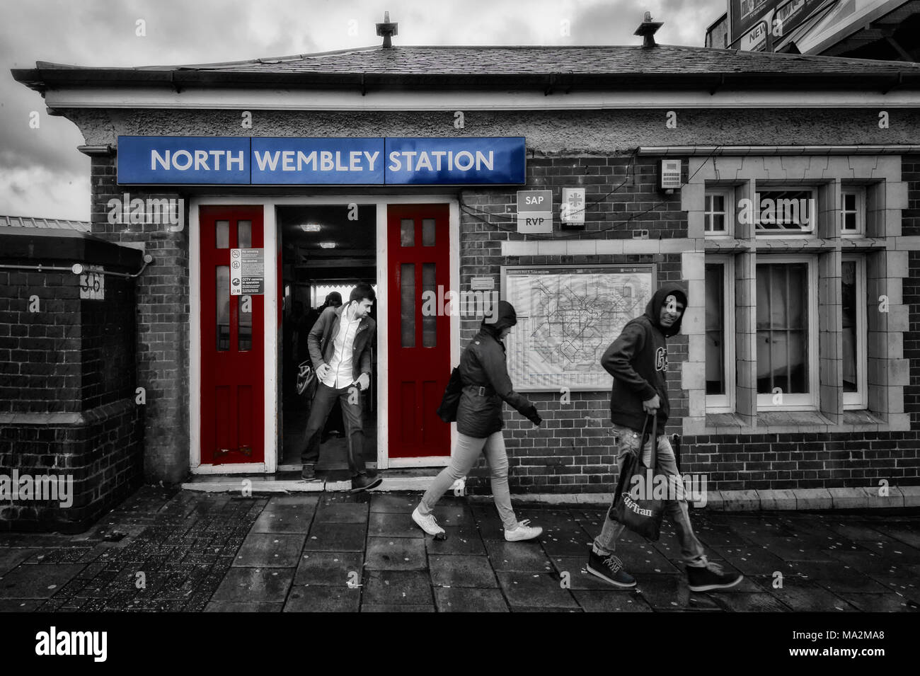 London Underground Tube Station: North Wembley Stock Photo