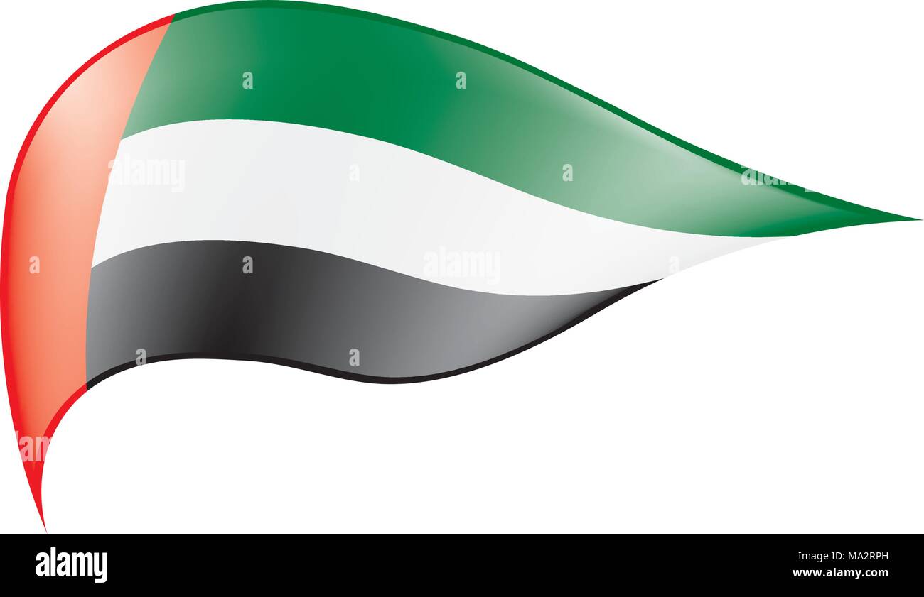 Flag united arab emirates flying Stock Vector Images - Alamy