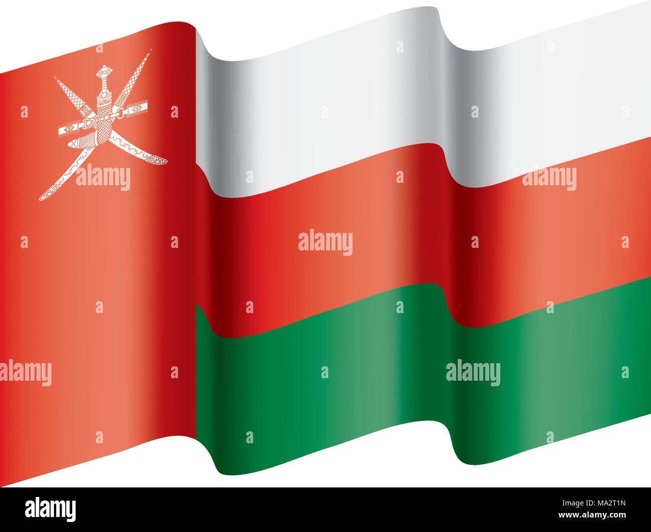 Oman flag, vector illustration Stock Vector Image & Art - Alamy
