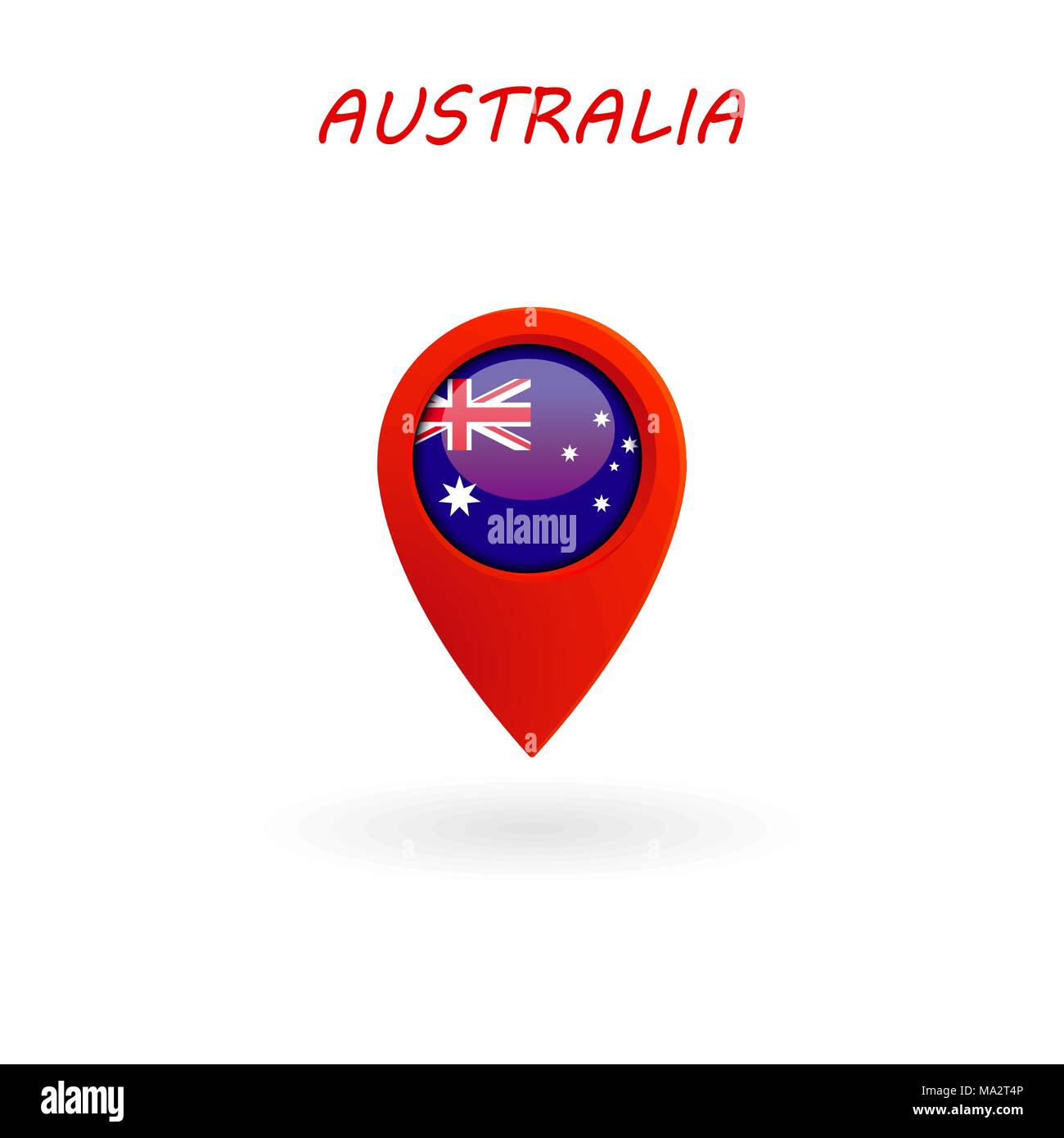 Location Icon for Australia Flag, Vector, Illustration, Eps File Stock ...