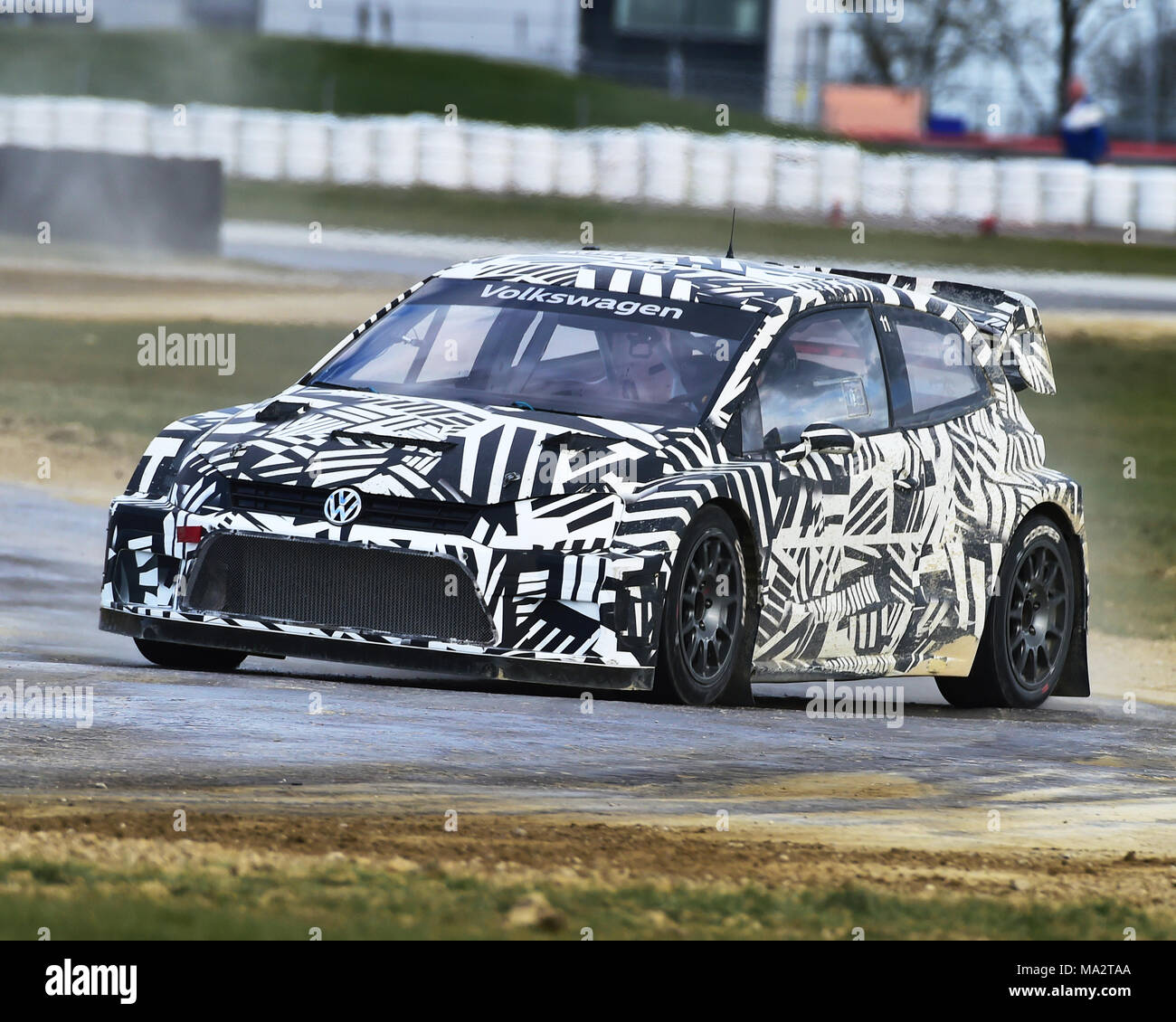 Silverstone, Northamptonshire, England, 26th March 2018, Volkswagen Polo  Supercar RX, for the FIA World Rallycross Championship, at the 2018 World RX  Stock Photo - Alamy