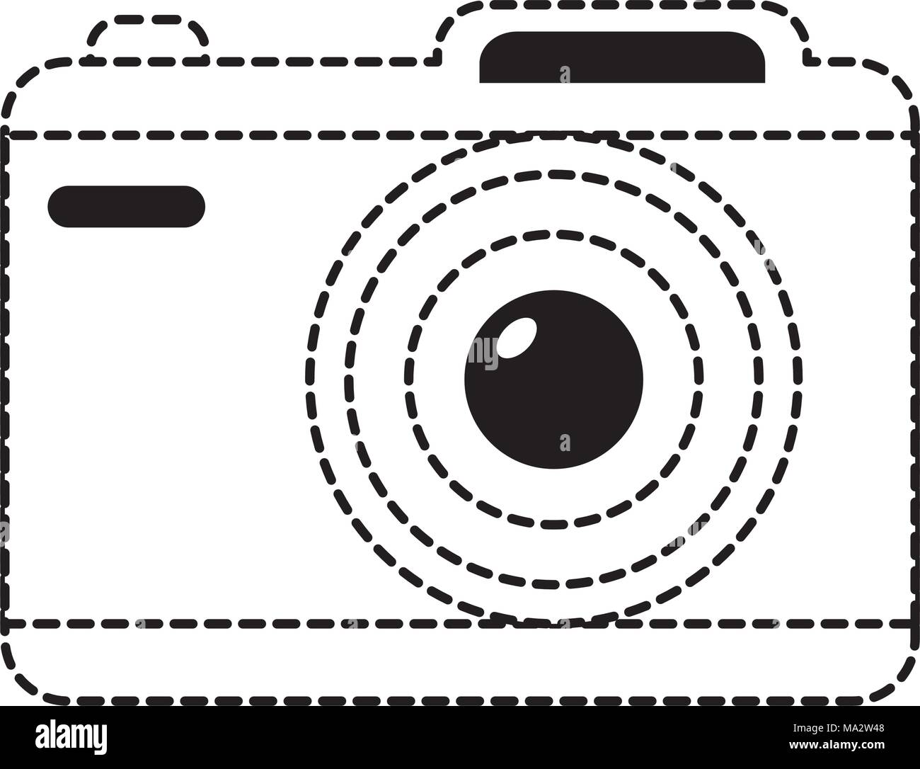 photographic camera icon over white background, vector illustration ...