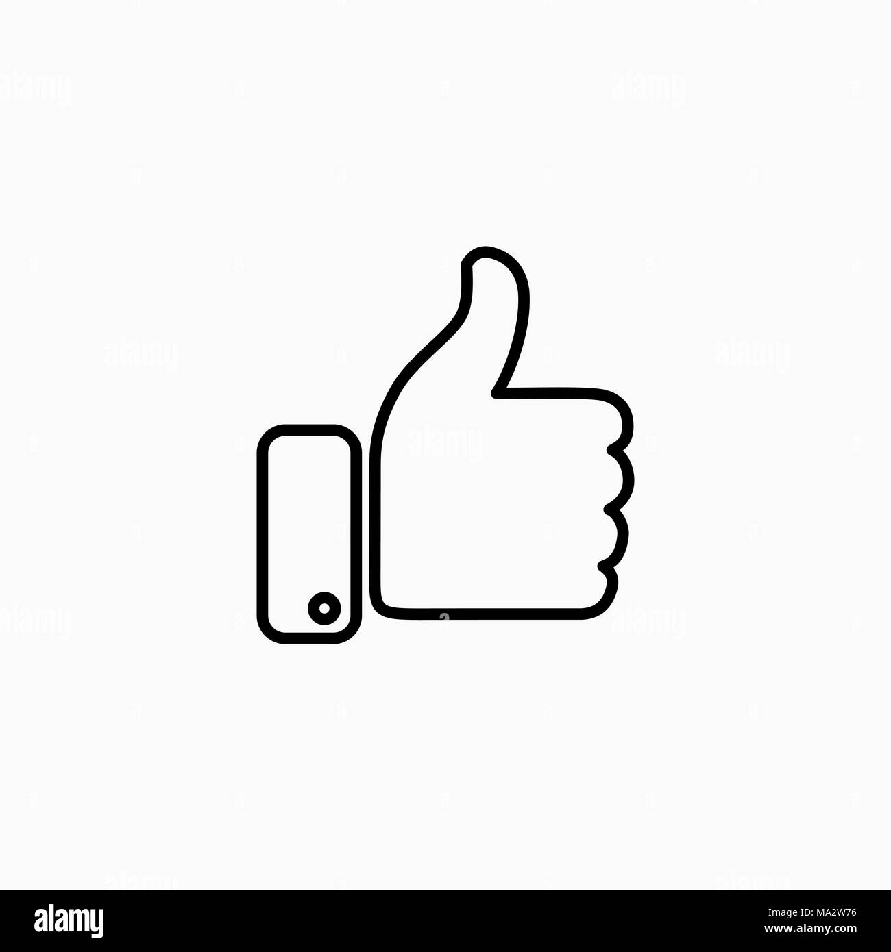 Thumb up symbol, finger up icon vector illustration Stock Vector Image ...