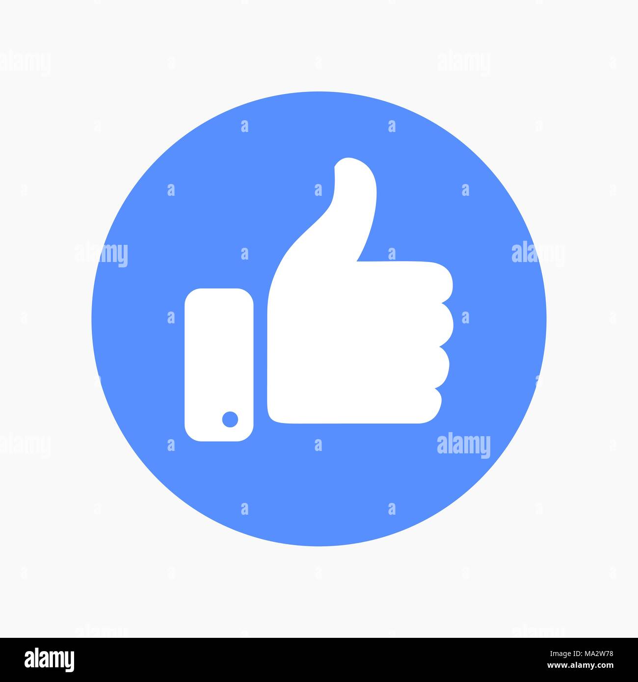 Thumb up symbol, finger up icon vector illustration. Like hand sign