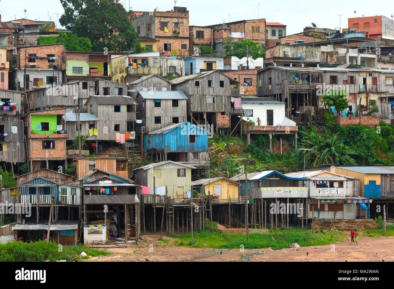 the city of Manaus seen from the Amazon River Stock Photo