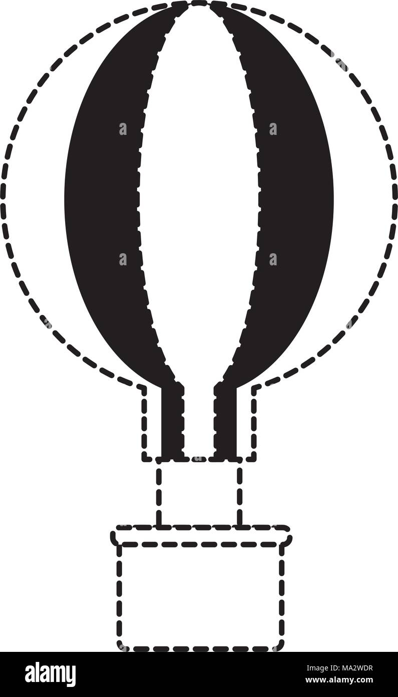 hot air balloon icon over white background, vector illustration Stock ...