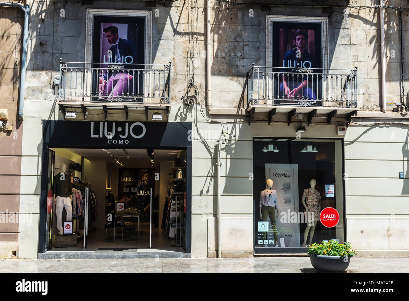 Palermo, Italy - August 10, 2017: Liu Jo shop in the center of Palermo in Sicily, Italy Stock Photo