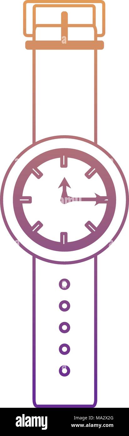 watch icon over white background, colorful design. vector illustration ...