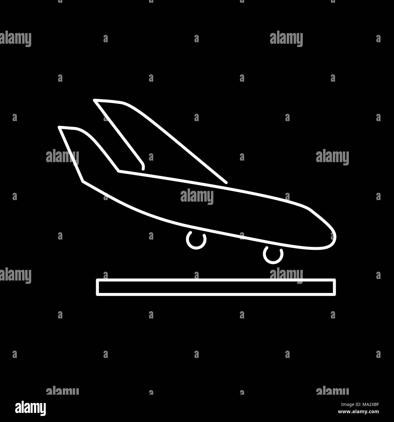Plane icon simple flat vector illustration Stock Vector Image & Art - Alamy