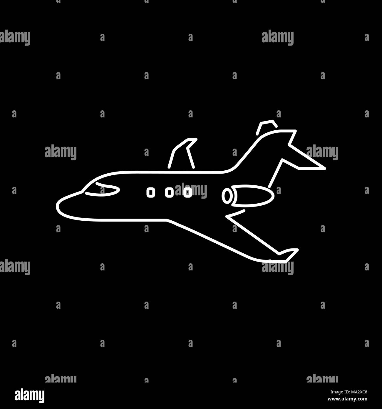 Plane icon simple flat vector illustration Stock Vector Image & Art - Alamy