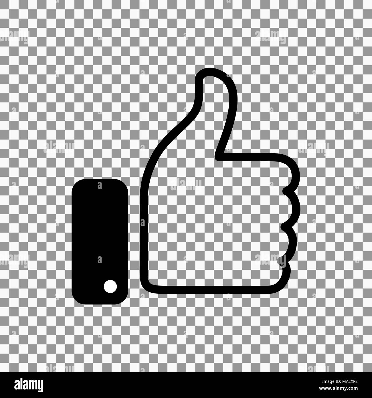 Thumb up symbol, finger up icon vector illustration. Like sign Stock ...