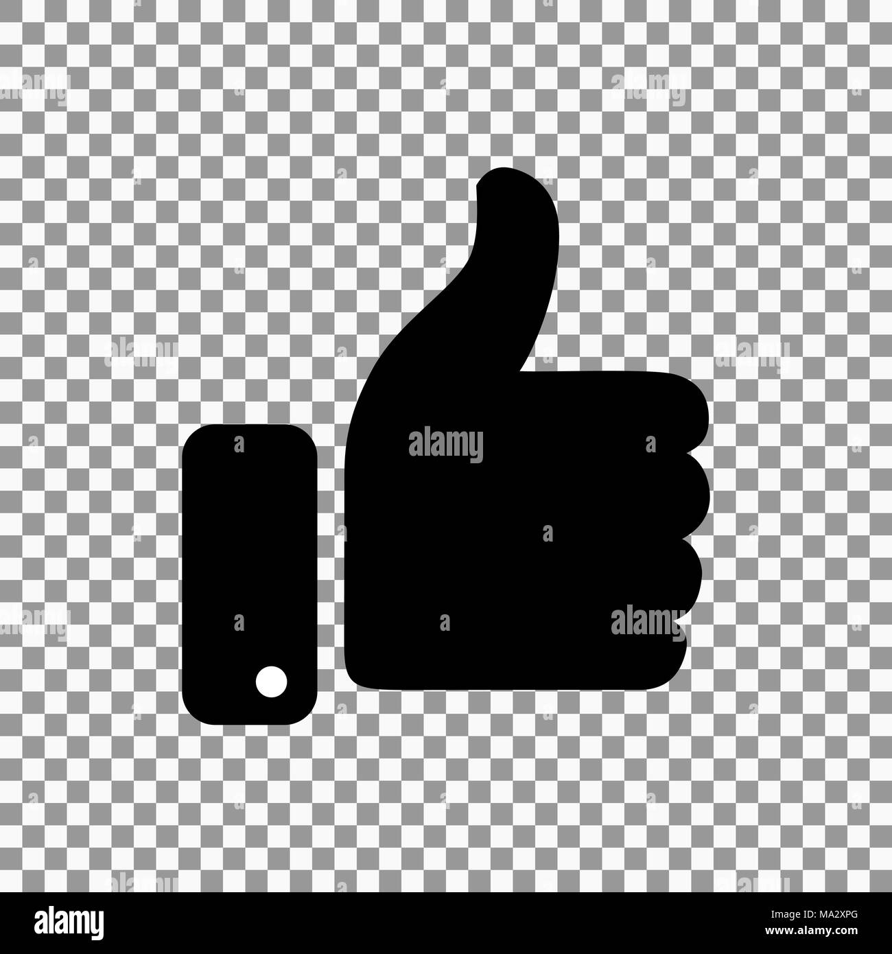 Thumb up symbol, finger up icon vector illustration. Like sign Stock ...