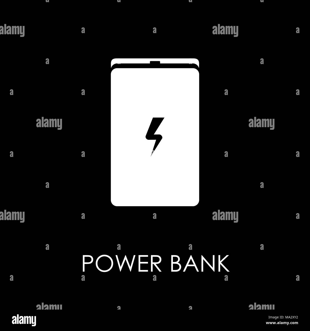 Power bank icon symbol flat style vector illustration. Stock Vector