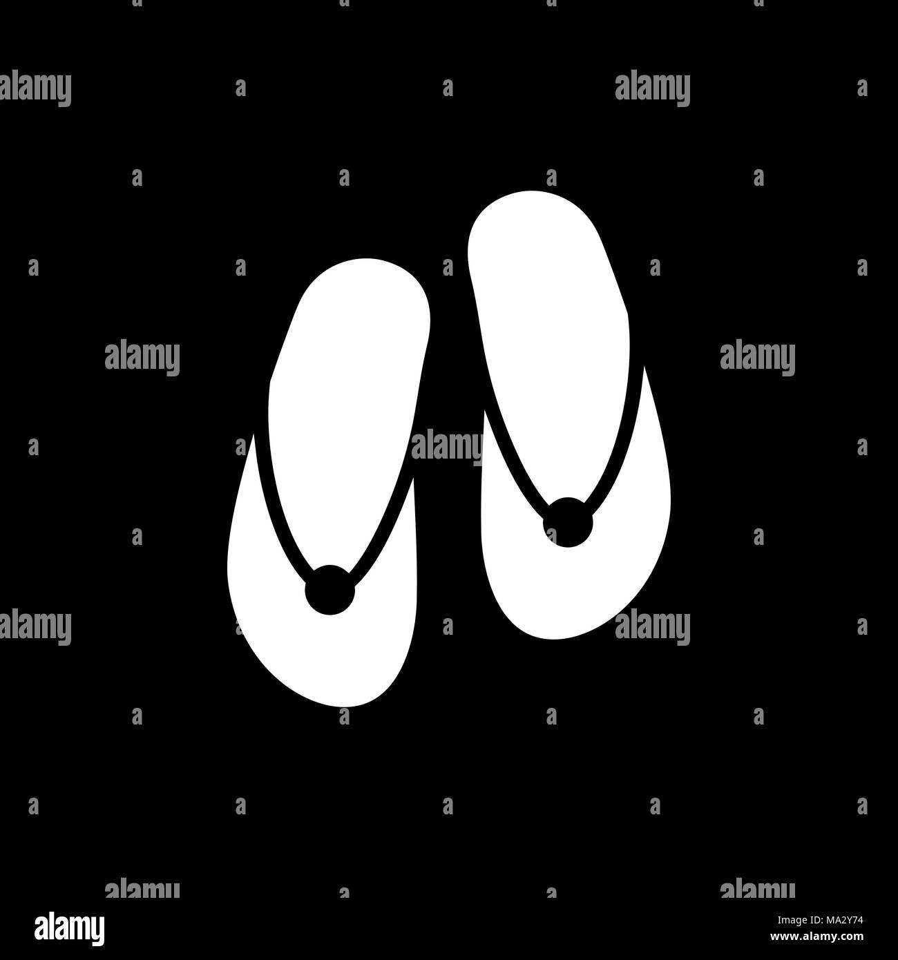Flip flops icon. Beach and vacation icon illustration Stock Vector ...